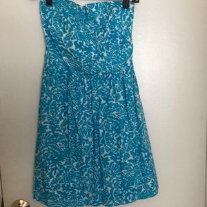 Nautical theme dress with gold detail belt